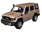 Toyota Land Cruiser (J76) Gold Metallic 1/64 Diecast Model Car by GCD-1
