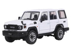 Toyota Land Cruiser (J76) RHD (Right Hand Drive) White 1/64 Diecast Model Car by GCD-1