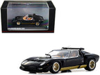 Lamborghini Miura SVR Black with Gold Accents and Wheels 1/43 Diecast Model Car by Kyosho-0