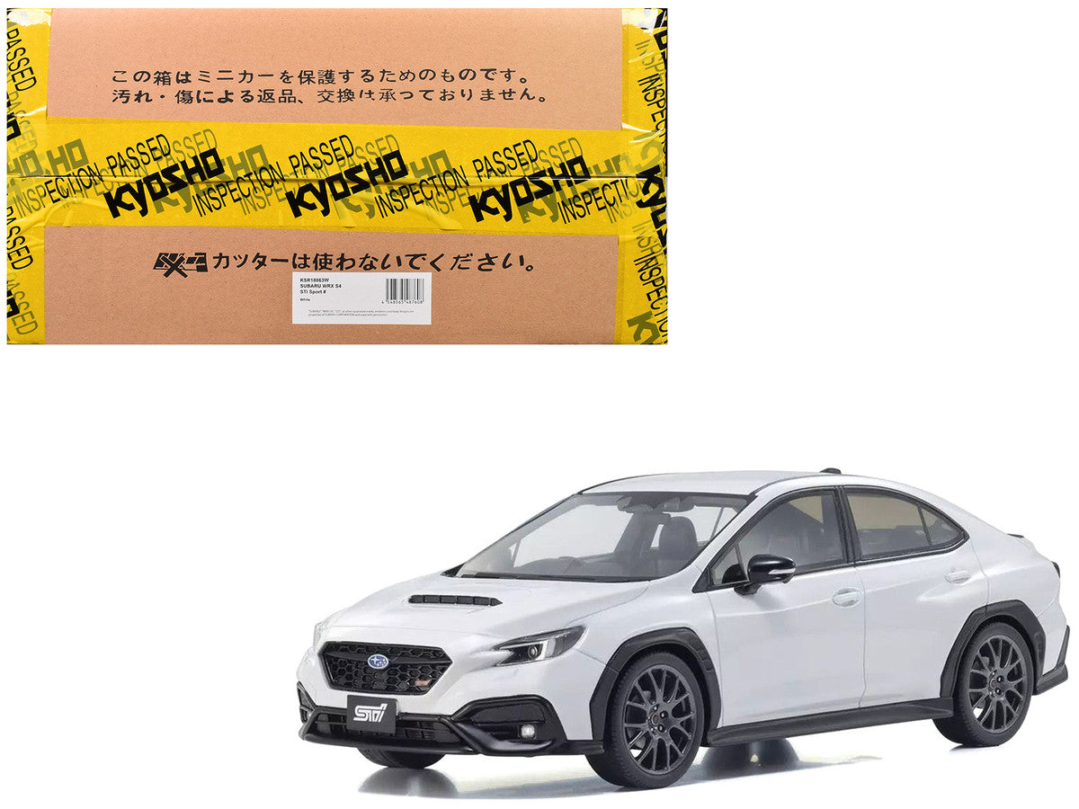 Subaru WRX S4 STI Sport# RHD (Right Hand Drive) White 1/18 Model Car by Kyosho-4
