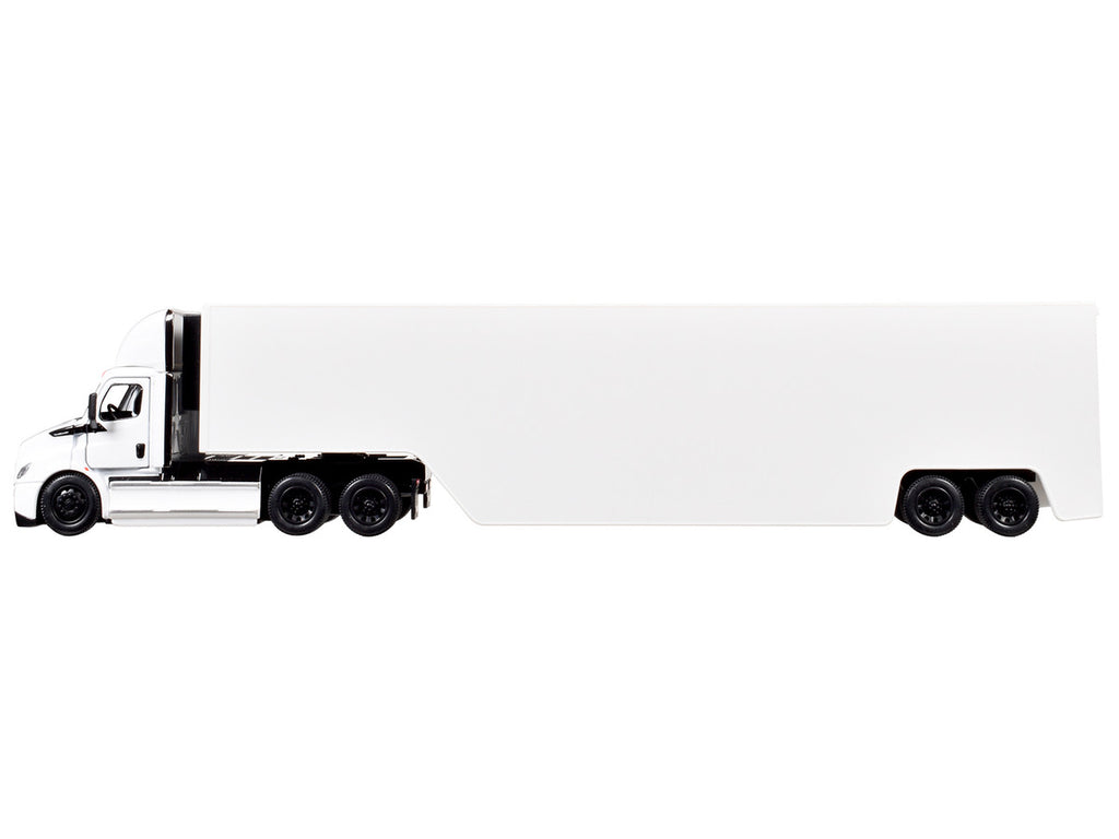 Freightliner eCascadia Truck with Container Trailer White 1/62 Diecast Model Car by Kinsmart-2