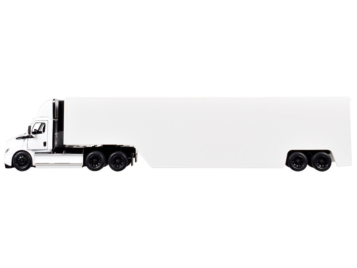 Freightliner eCascadia Truck with Container Trailer White 1/62 Diecast Model Car by Kinsmart-2