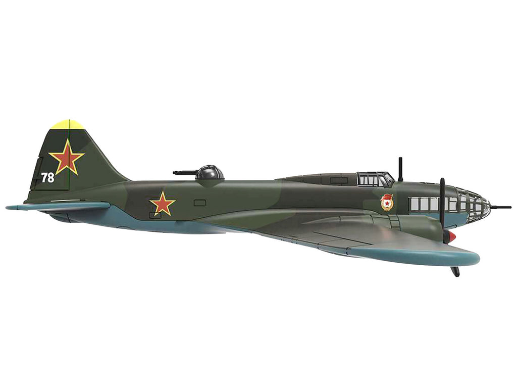 Ilyushin IL-4 Bomber Aircraft "Soviet Baltic Fleet Guards Regiment" (1942) "Planes of World War II" Series 1/144 Diecast Model Airplane by Luppa-1