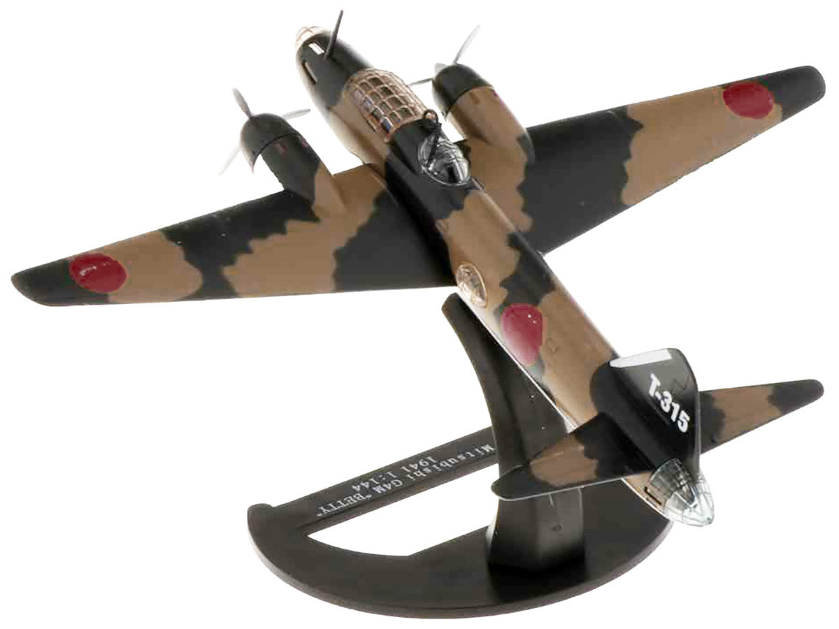Mitsubishi G4M Bomber Aircraft "Betty Takao Kokutai Philippines" Imperial Japanese Navy (1941) "Planes of World War II" Series 1/144 Diecast Model Airplane by Luppa-3