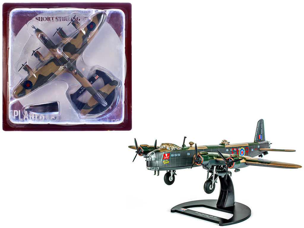 Short Stirling Mk.III Aircraft "Jolly Roger No. 199 Squadron 100 Group" (1943) British Royal Air Force "Planes of World War II" Series 1/144 Diecast Model Airplane by Luppa-2