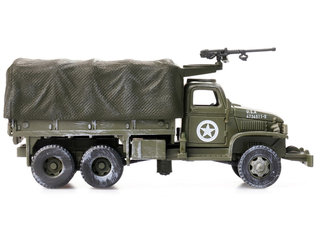 GMC CCKW 353 Truck With Mounted Gun Olive Drab "4734511-S" US Army World War II 1/72 Diecast Model by Legion-2