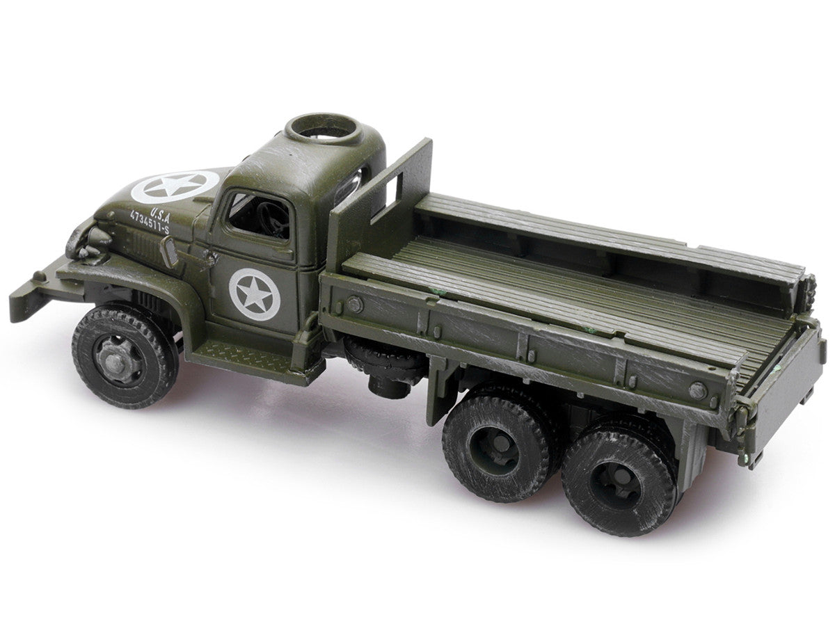 GMC CCKW 353 Truck With Mounted Gun Olive Drab "4734511-S" US Army World War II 1/72 Diecast Model by Legion-3