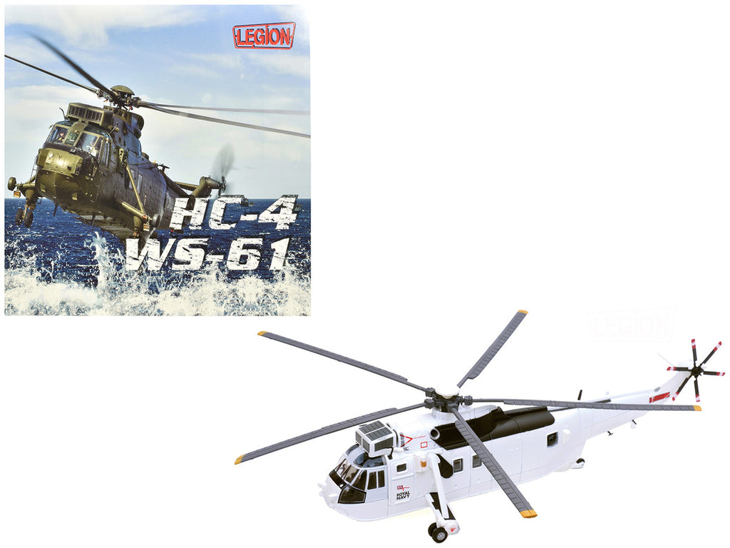 Westland Sea King HC.4 Helicopter "White Livery 845 Naval Air Squadron United Nations Protection Force Bosnia/Croatia" (1995) British Royal Navy 1/72 Diecast Model by Legion-0
