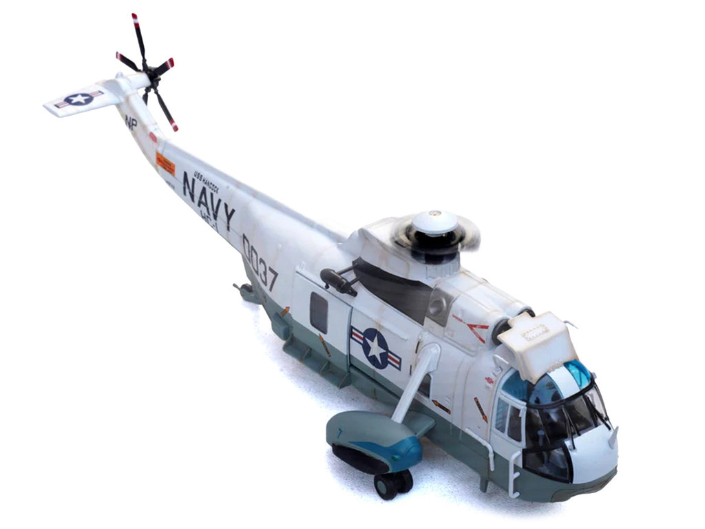 Sikorsky SH-3G Sea King Helicopter "149718-NF 0037 Helicopter Combat Support Squadron 1 (HC-1) Fleet Angels USS Hancock (CVA-19)" (1970s) United States Navy 1/72 Diecast Model by Legion-3
