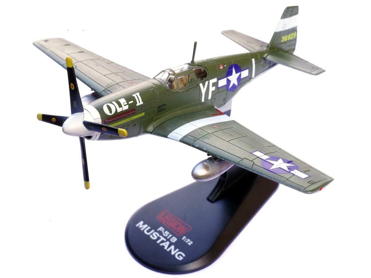 North American P-51B Mustang Aircraft "Ole-II 358th Fighter Squadron 355th Fighter Group Steeple Morden Strafers" (1944) United States Army Air Forces 1/72 Diecast Model Airplane by Legion-1