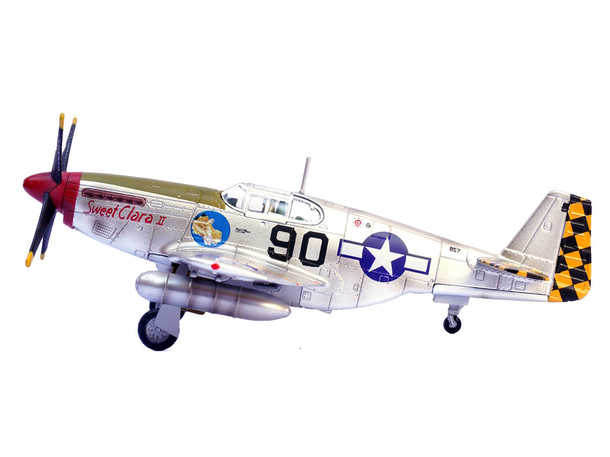 North American P-51B Mustang Aircraft "Sweet Clara II 319th Fighter Squadron 325th Fighter Group" (1944) United States Army Air Forces 1/72 Diecast Model Airplane by Legion-0