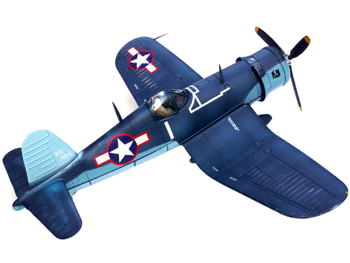 Vought F4U-1A Corsair Fighter Plane "Big Hog" VF-17 "Jolly Rogers" Captain Tommy Blackburn US Navy (1943) 1/72 Diecast Airplane Model by Legion-2