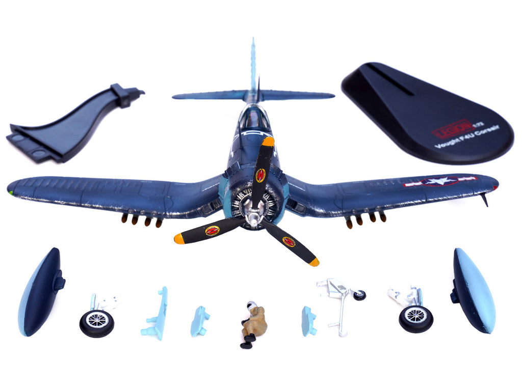 Vought F4U-1A Corsair Fighter Plane "Big Hog" VF-17 "Jolly Rogers" Captain Tommy Blackburn US Navy (1943) 1/72 Diecast Airplane Model by Legion-3