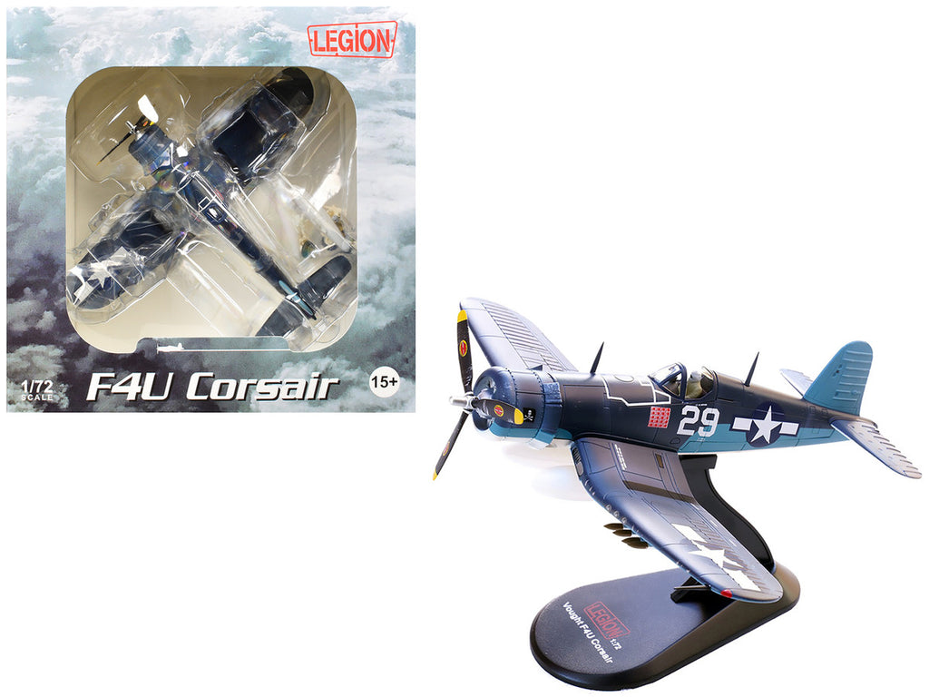 Vought F4U-1A Corsair Fighter Aircraft "Ace Ira Kepford VF-17 Jolly Rogers Bougainville Solomon Islands" (1944) United States Navy 1/72 Diecast Model by Legion-4