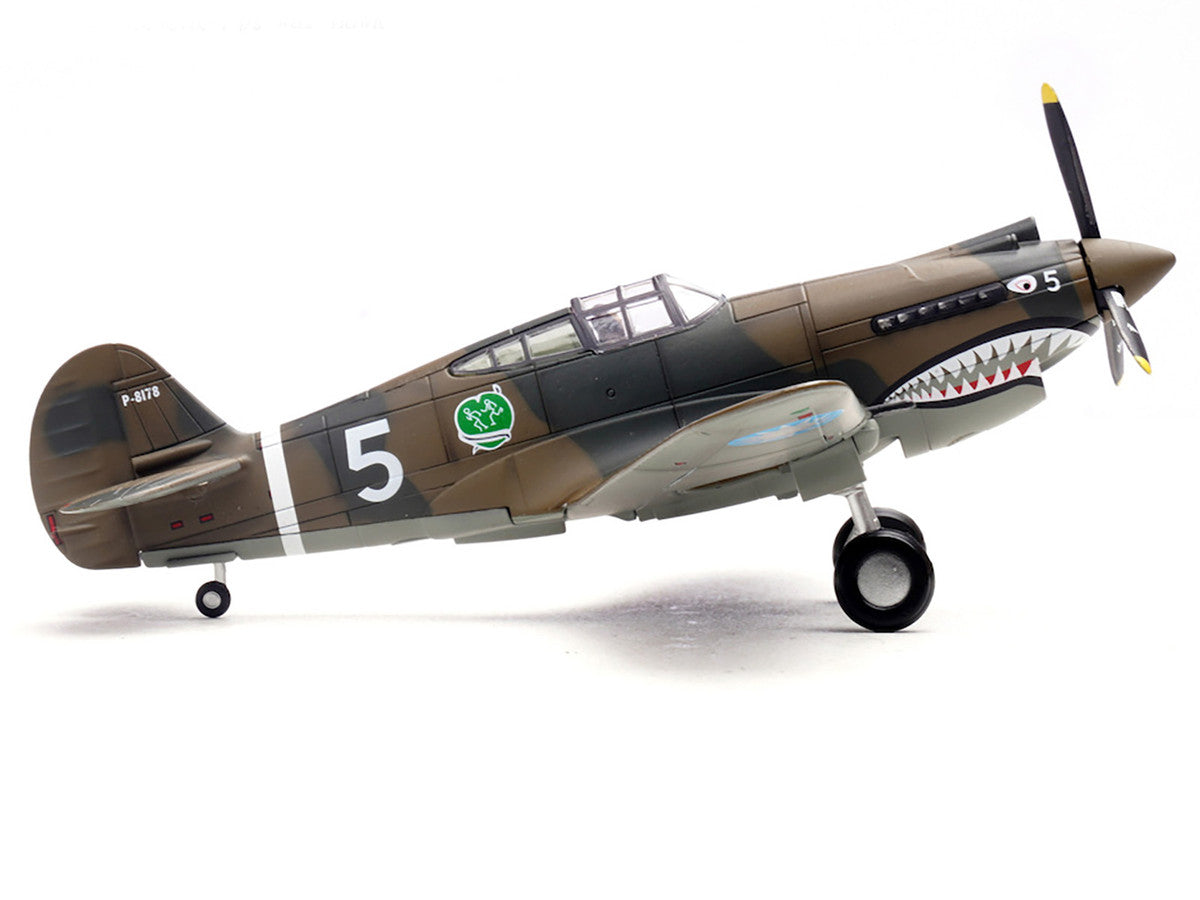 Curtiss P-40B/C Warhawk Fighter Aircraft "White 5 Charles Bond 1st Squadron Flying Tigers Chinese Air Force" (1942) 1st American Volunteer Group 1/72 Diecast Model Airplane by Legion-3