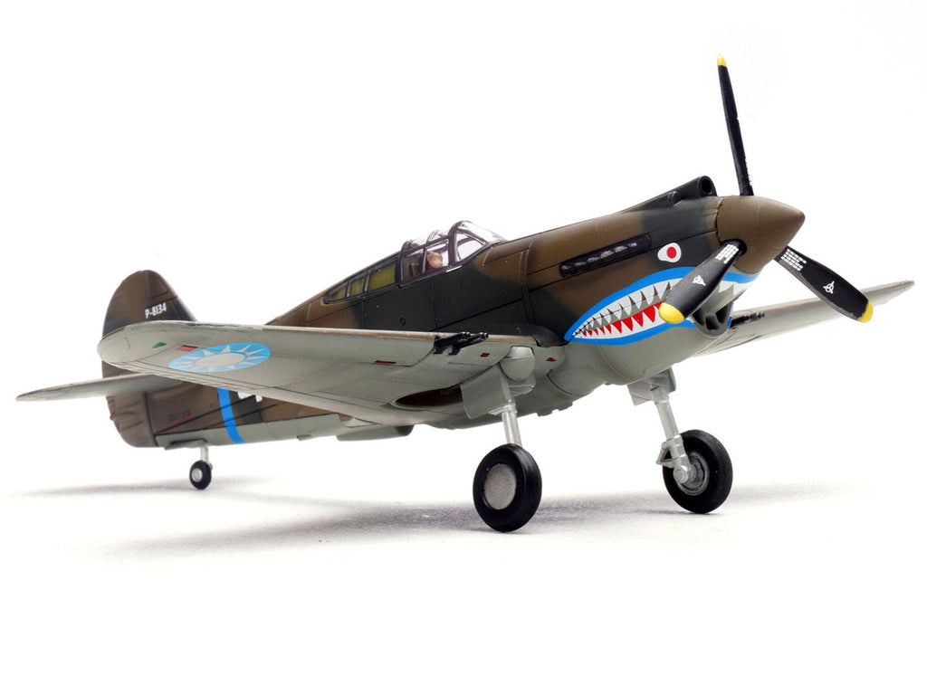 Curtiss P-40B/C Warhawk Fighter Aircraft "White 48 David Lee 'Tex' Hill 2nd Squadron Panda Bears Chinese Air Force Burma" (1942) 1st American Volunteer Group 1/72 Diecast Model Airplane by Legion-2