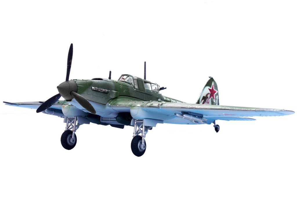 Ilyushin IL-2M3 Sturmovik Aircraft Green Camouflage "Double Hero of the Soviet Union Ivan Pavlov" Soviet Air Force 1/72 Diecast Model Airplane by Legion-2