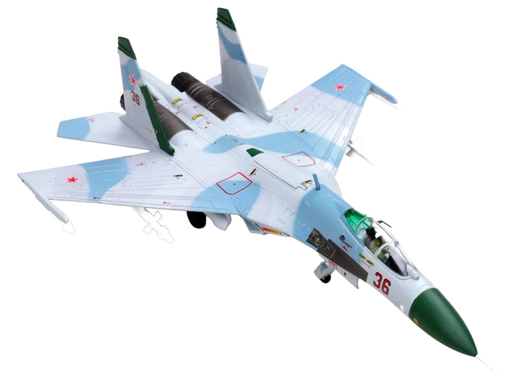Sukhoi Su-27 Flanker-B Aircraft "Red 36 941st Fighter Aviation Regiment" (1987) Soviet Air Force 1/100 Diecast Model Airplane by Legion-2