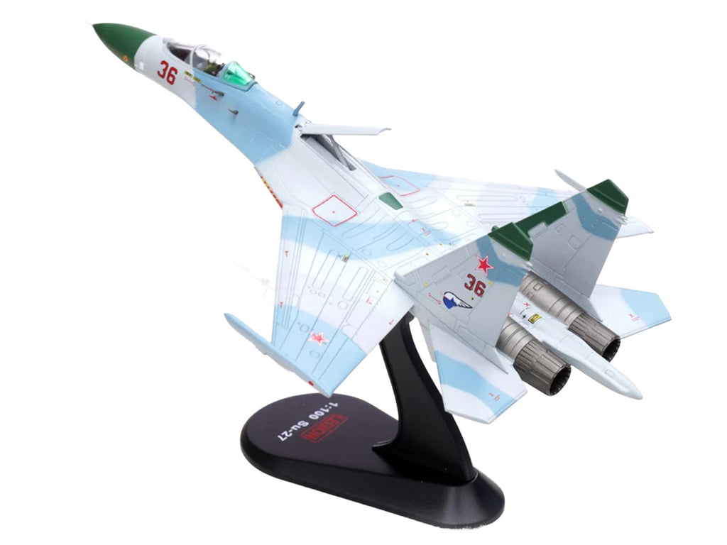 Sukhoi Su-27 Flanker-B Aircraft "Red 36 941st Fighter Aviation Regiment" (1987) Soviet Air Force 1/100 Diecast Model Airplane by Legion-4