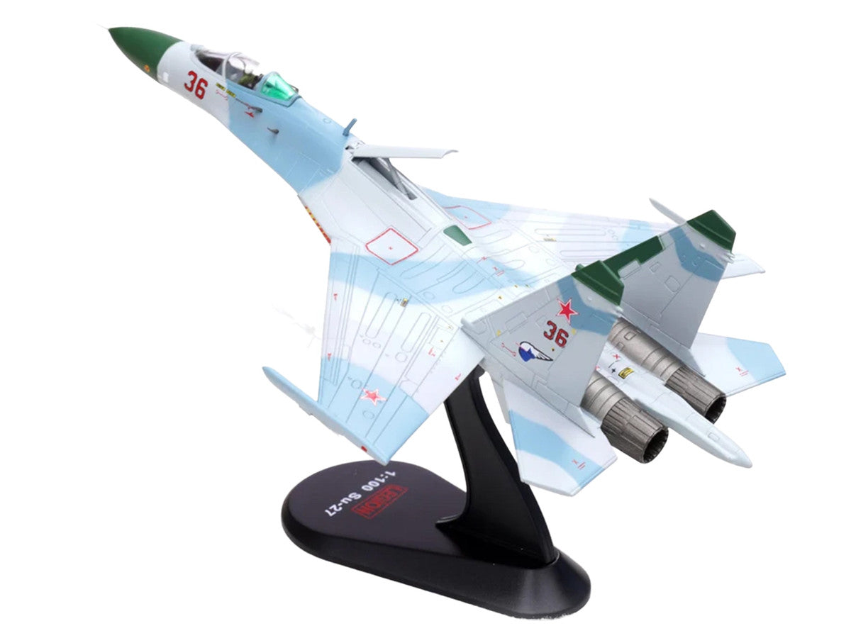 Sukhoi Su-27 Flanker-B Aircraft "Red 36 941st Fighter Aviation Regiment" (1987) Soviet Air Force 1/100 Diecast Model Airplane by Legion-4