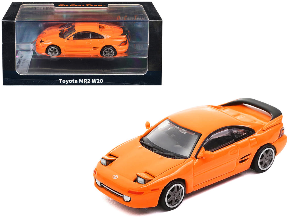 Toyota MR2 W20 RHD (Right Hand Drive) Orange 1/64 Diecast Model Car by Die Cast Team-2