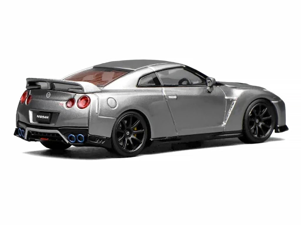 2020 Nissan GT-R (R35) Track Edition Engineered by NISMO RHD (Right Hand Drive) Dark Metal Gray Metallic "Senior 64" Series 1/64 Diecast Model Car by MotorHelix-1