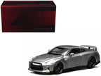 2020 Nissan GT-R (R35) Track Edition Engineered by NISMO RHD (Right Hand Drive) Dark Metal Gray Metallic "Senior 64" Series 1/64 Diecast Model Car by MotorHelix-3