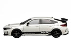 Honda Civic Type R (FL5) RHD (Right Hand Drive) "HKS" White with Black Stripes 1/64 Diecast Model Car by MotorHelix-0