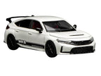 Honda Civic Type R (FL5) RHD (Right Hand Drive) "HKS" White with Black Stripes 1/64 Diecast Model Car by MotorHelix-2