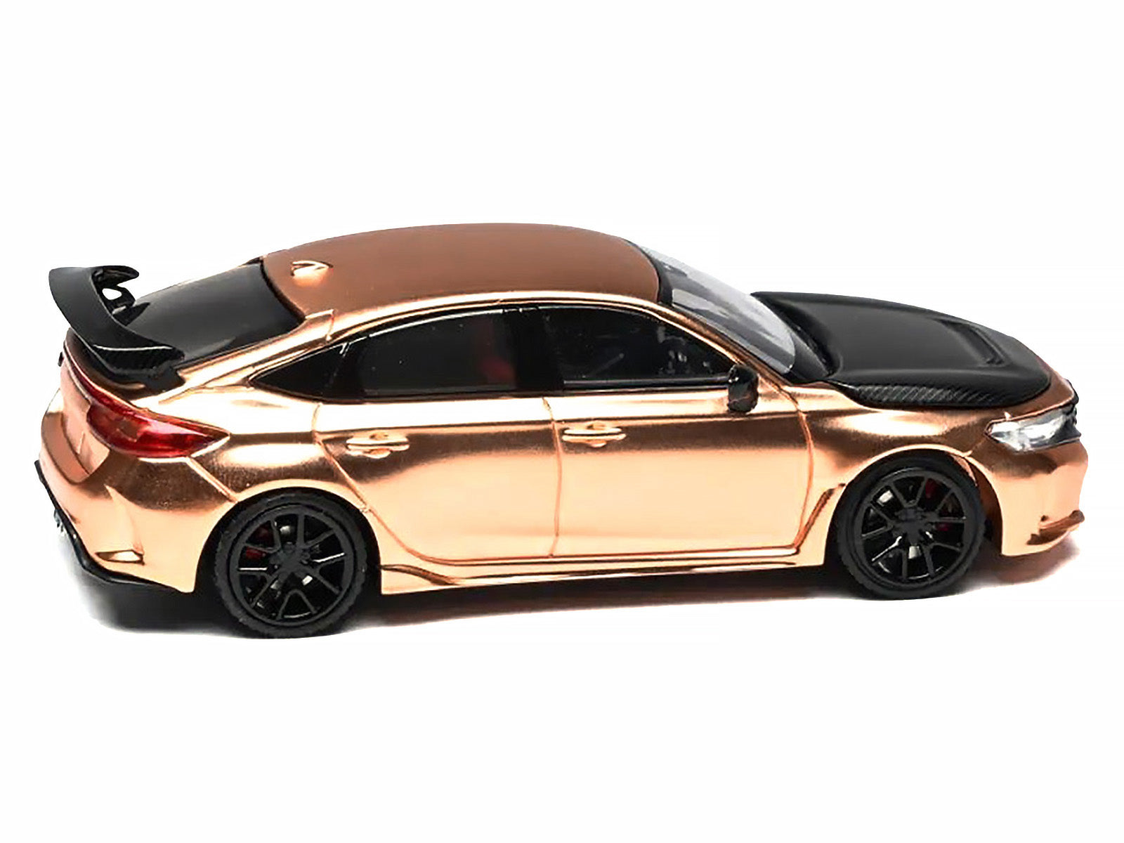 Honda Civic Type R (FL5) RHD (Right Hand Drive) Electroplating Copper Metallic with Carbon Hood "Hong Kong Toycar Salon 2025" "Senior 64" Series Limited Edition to 599 pieces Worldwide 1/64 Diecast Model Car by MotorHelix