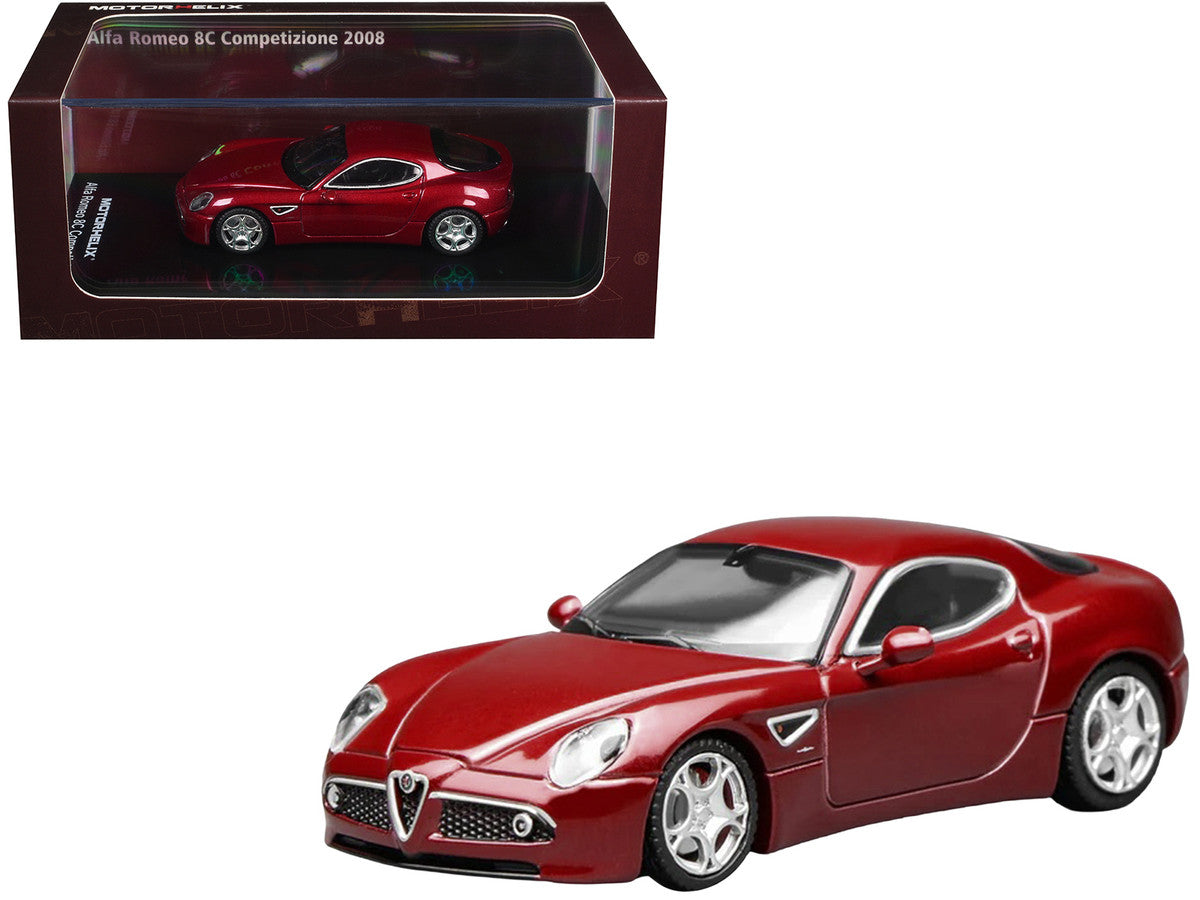 2008 Alfa Romeo 8C Competizione Competition Red Metallic 1/64 Diecast Model Car by MotorHelix-0