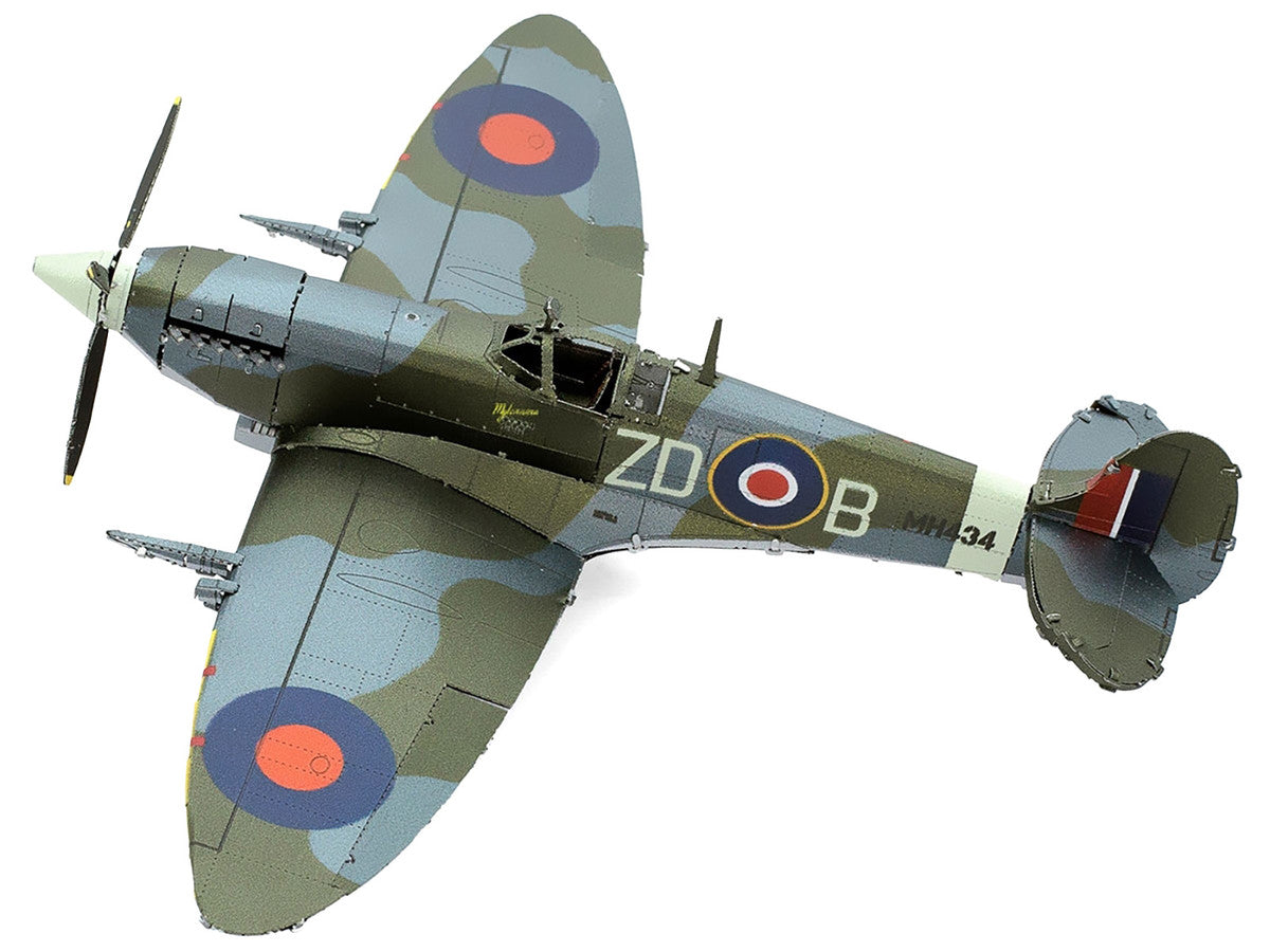 Model Kit Supermarine Spitfire Fighter Aircraft "British Royal Air Force" (Moderate Difficulty) Steel Model by Metal Earth-2