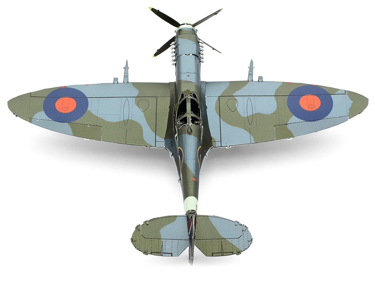 Model Kit Supermarine Spitfire Fighter Aircraft "British Royal Air Force" (Moderate Difficulty) Steel Model by Metal Earth-1