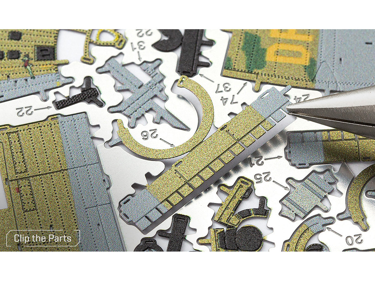 Model Kit Boeing B-17 Flying Fortress Bomber Aircraft "World War II" United States Army Air Forces (Challenging Difficulty) Steel Model by Metal Earth-3