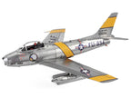 Model Kit North American F-86 Sabre Fighter Aircraft "Jolley Roger" United States Air Force (Moderate Difficulty) Steel Model by Metal Earth-1