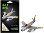 Model Kit North American F-86 Sabre Fighter Aircraft "Jolley Roger" United States Air Force (Moderate Difficulty) Steel Model by Metal Earth-4