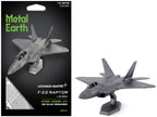 Model Kit Lockheed Martin F-22 Raptor Stealth Aircraft "United States Air Force" (Moderate Difficulty) Steel Model by Metal Earth-4