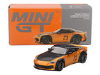 Nissan Fairlady Z #23 "LB-NATION WORKS" LB Gold Metallic with Matt Black Hood and Black Top Limited Edition 1/64 Diecast Model Car by Mini GT-1