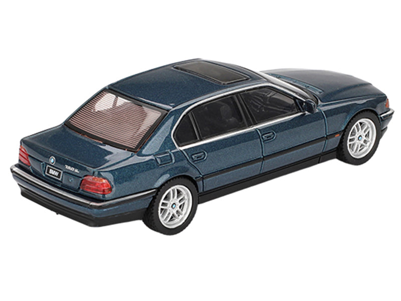 BMW 750IL Sorrento Blue Metallic with Sun Roof Limited Edition 1/64 Diecast Model Car by Mini GT