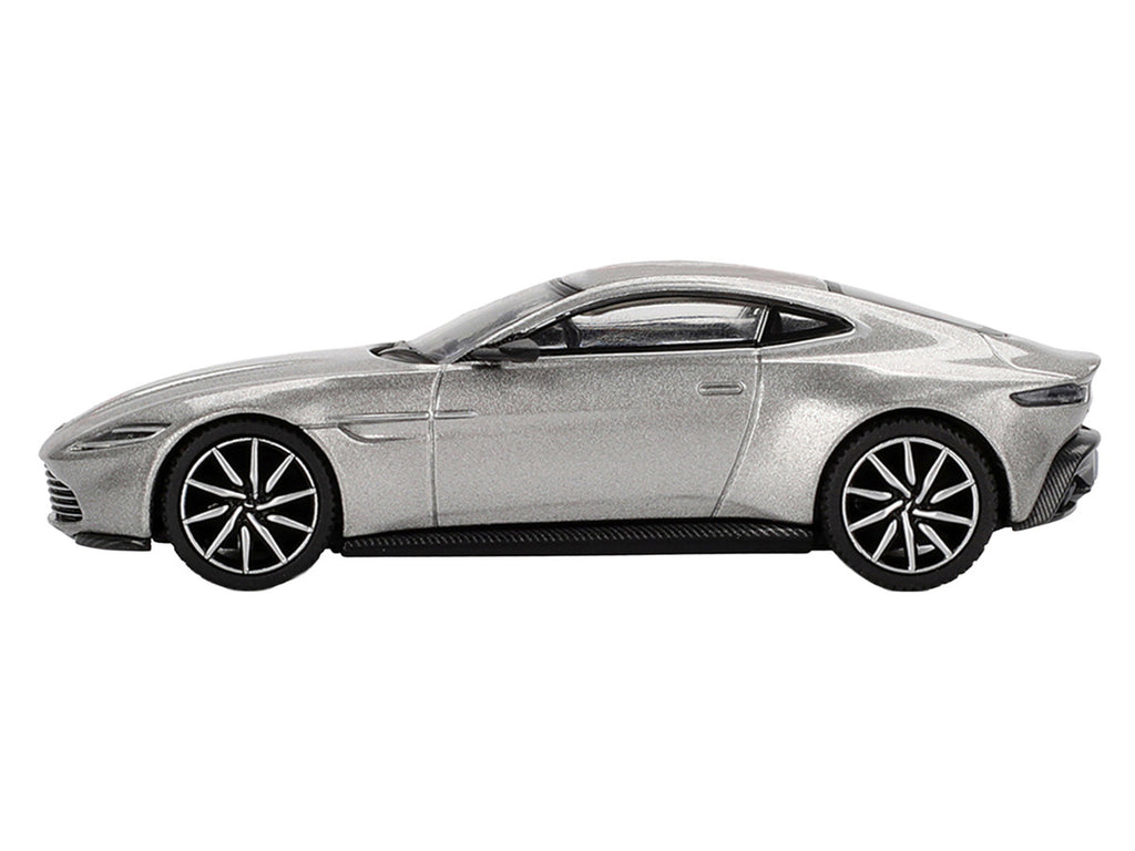 Aston Martin DB10 Silver Metallic 007 James Bond "Spectre" (2015) Movie Limited Edition 1/64 Diecast Model Car by Mini GT-2