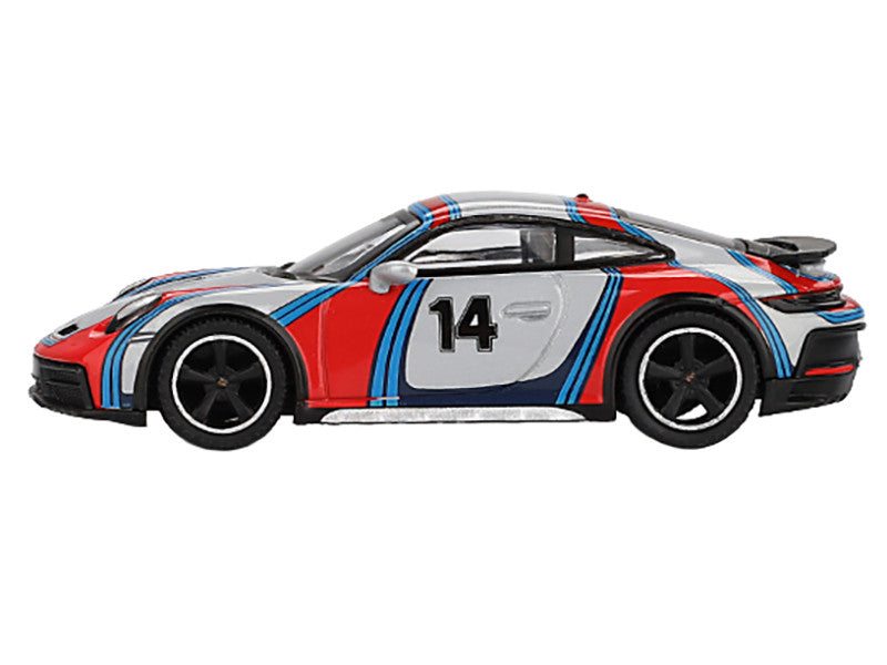 Porsche 911 Dakar #14 "Rally 1978" Ice Gray Metallic Limited Edition 1/64 Diecast Model Car by Mini GT-1