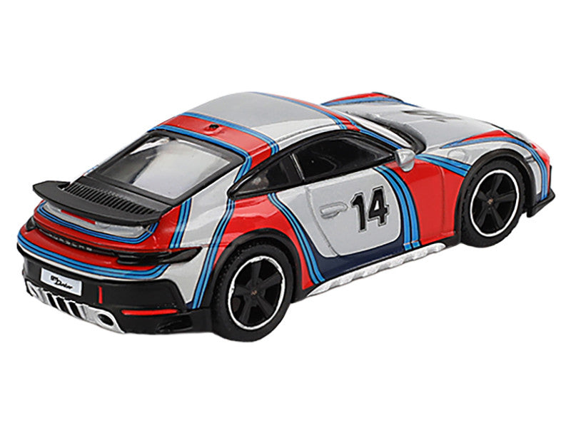 Porsche 911 Dakar #14 "Rally 1978" Ice Gray Metallic Limited Edition 1/64 Diecast Model Car by Mini GT-2