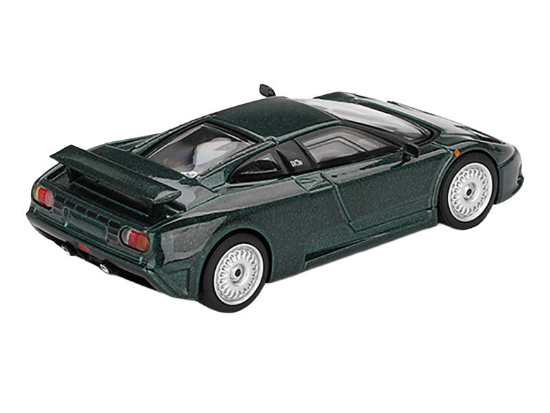 Bugatti EB110 GT Verde Scuro Dark Green Metallic Limited Edition 1/64 Diecast Model Car by Mini GT-2