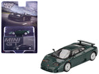 Bugatti EB110 GT Verde Scuro Dark Green Metallic Limited Edition 1/64 Diecast Model Car by Mini GT-3