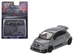 ABARTH 595 #49 "LB-Works x Abas Works" Gray Limited Edition 1/64 Diecast Model Car by Mini GT-3