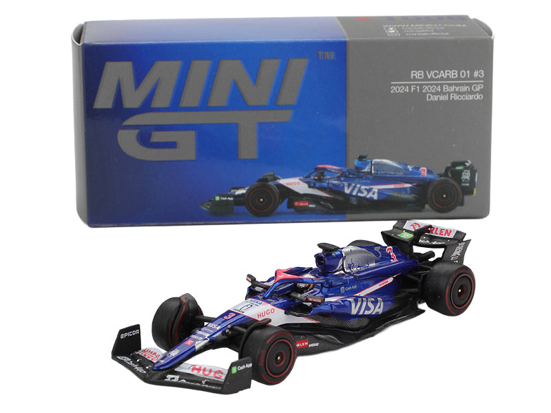 RB VCARB 01 #3 Daniel Ricciardo Formula One F1 "Bahrain GP" (2024) Limited Edition 1/64 Diecast Model Car by Mini GT