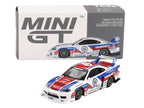 Nissan "LB-Super Silhouette" S15 SILVIA RHD (Right Hand Drive) "GARASIDRIFT x LBWK 2025" White with Blue and Red Stripes Limited Edition 1/64 Diecast Model Car by Mini GT-2