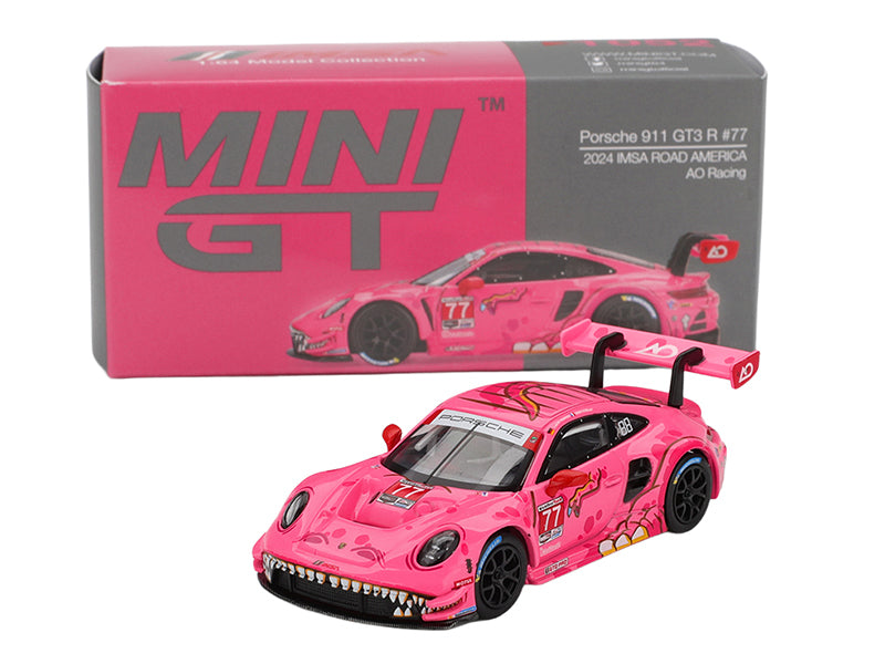 Porsche 911 GT3 R #77 Julien Andlauer - Laurin Heinrich "AO Racing Roxy" GTD Pro "IMSA SportsCar Weekend - Road America" (2024) Limited Edition 1/64 Diecast Model Car by Mini GT