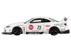 Nissan Silvia (S15) LB-Super Silhouette RHD (Right Hand Drive) #23 "Athlete" White with Graphics Limited Edition 1/64 Diecast Model Car by Mini GT-0