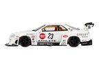 Nissan LB-ER34 Super Silhouette RHD (Right Hand Drive) #23 "ATHLETE - COLLET" White with Graphics Limited Edition 1/64 Diecast Model Car by Mini GT-0